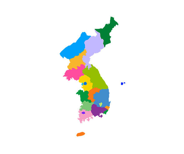우리나라 도별 지도