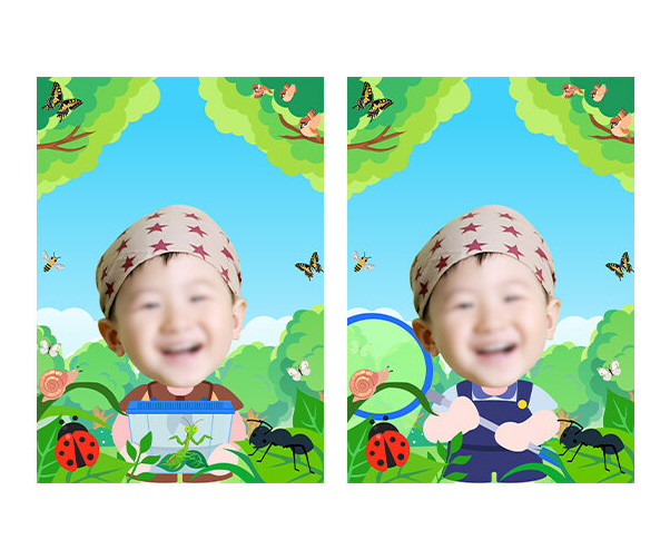 곤충 채집 합성 표지