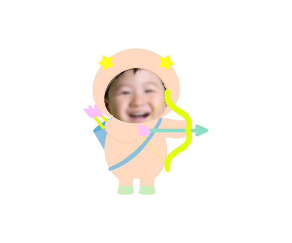 궁수자리(사수자리)합성이미지