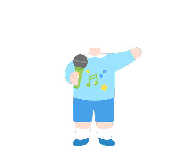 노래 부르는 아이 합성이미지