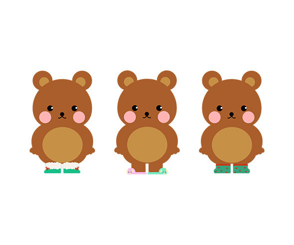 겨울 용품 한 곰돌이