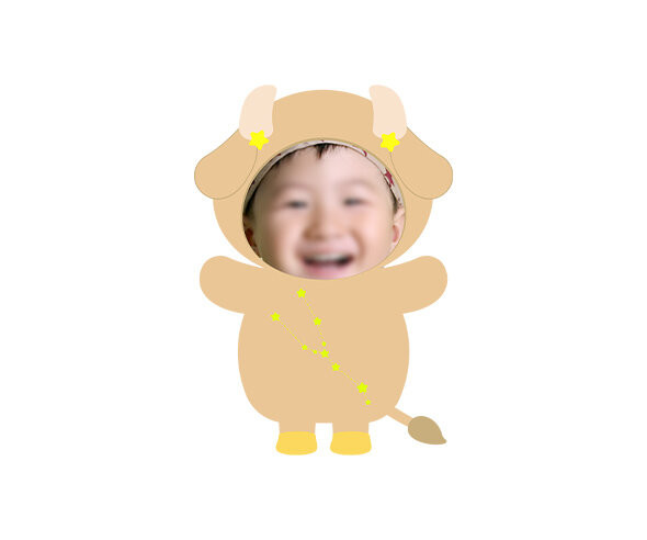 황소자리 합성이미지