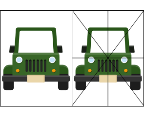 지프차 그림 퍼즐 맞추기