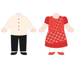 필리핀 전통 의상 입은 아이 합성이미지
