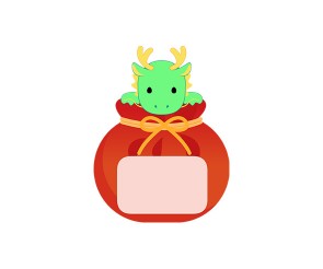 복주머니 속 청룡 라벨
