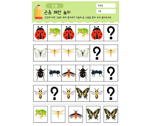 곤충 패턴 놀이