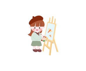 그림 그리는 아이(여아)