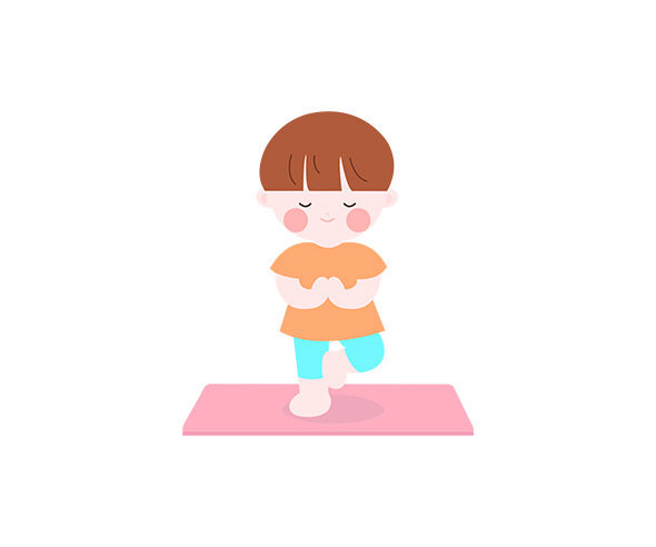 요가하는 아이