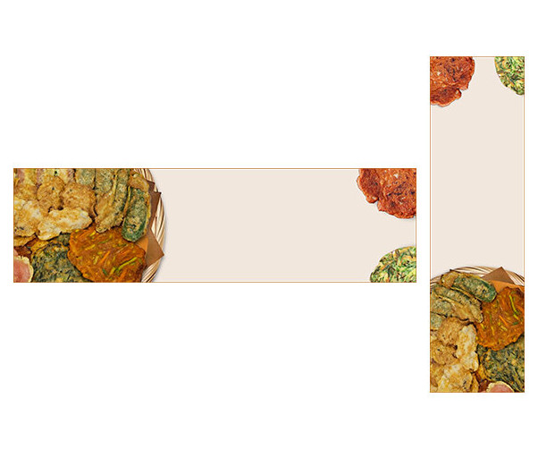 맛있는 전 가게 가로 세로 배너(문구없음)