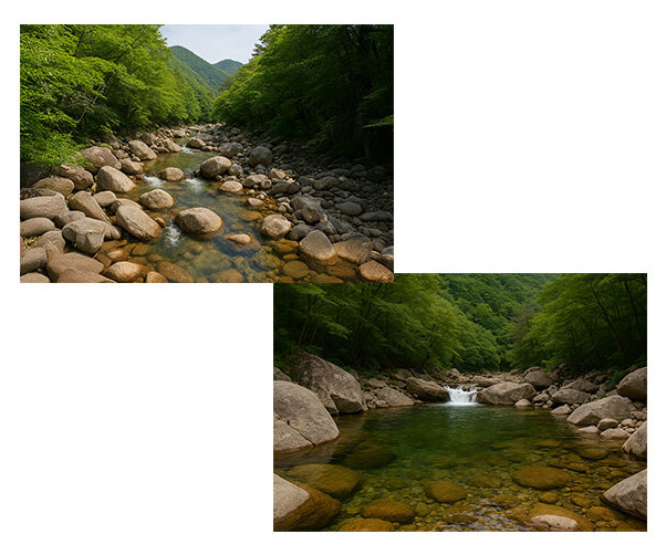 계곡 배경