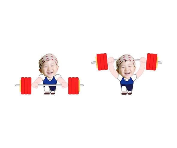 역도 선수 합성이미지