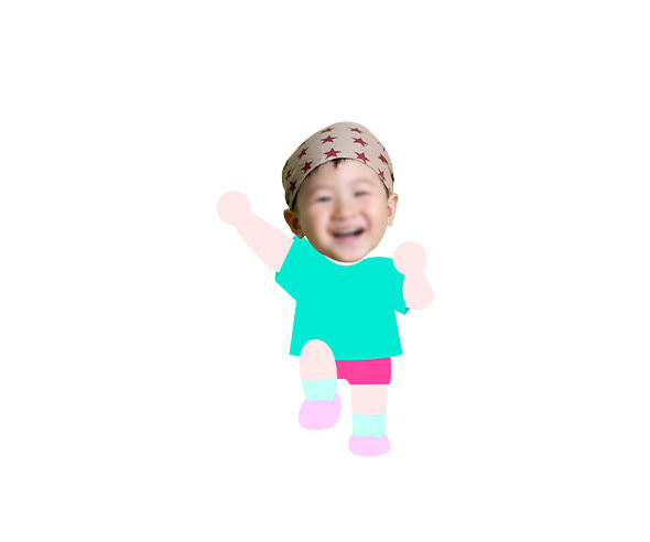 에어로빅 하는 아이 합성이미지