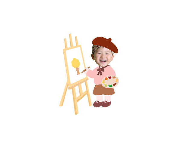 그림 그리는 아이 합성이미지(남아)