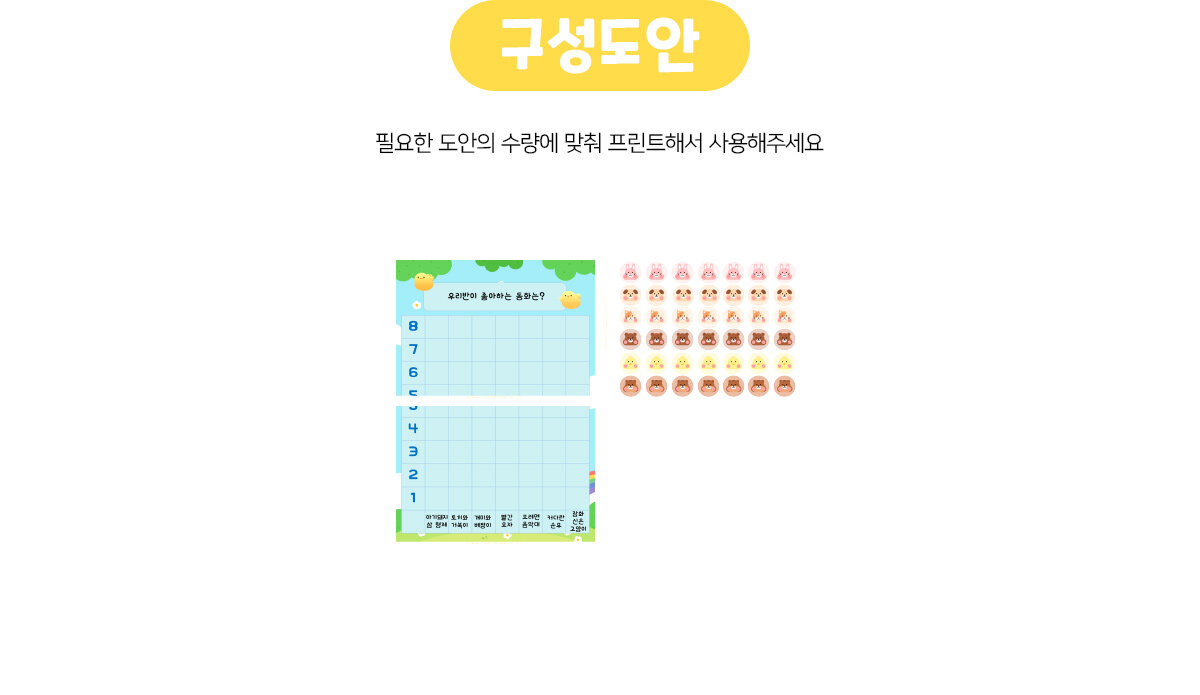 우리반이좋아하는동화그래프 우리반이좋아하는동화그래프