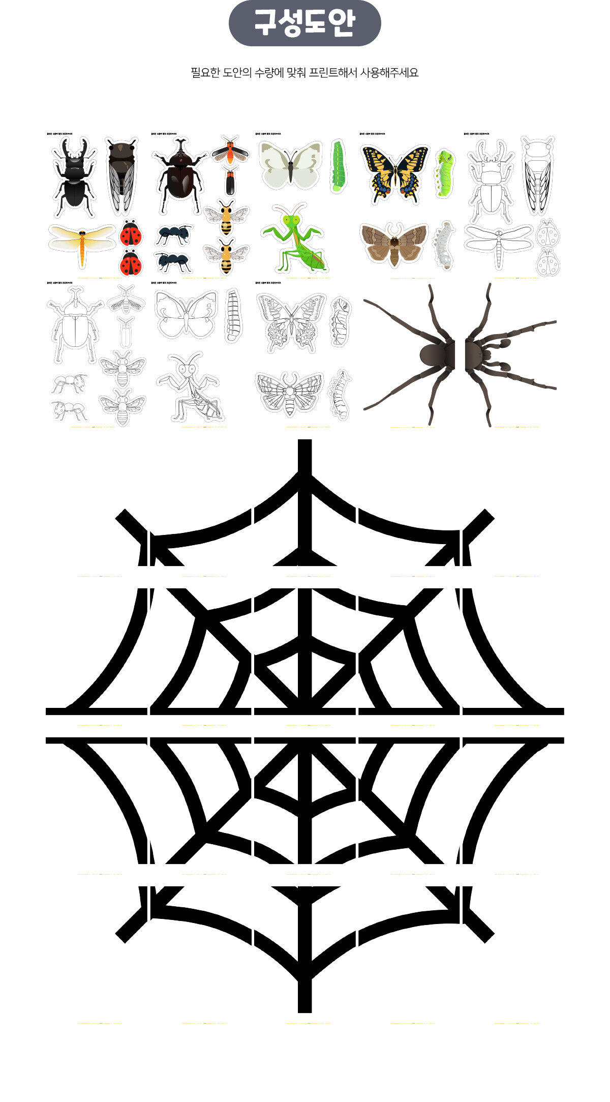 거미줄곤충구하기놀이