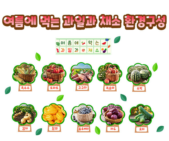 여름에먹는과일과채소환경구성