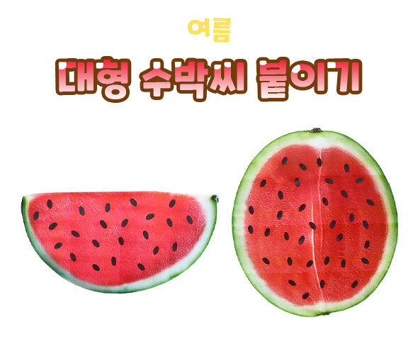 대형수박씨붙이기