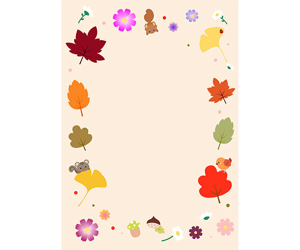 가을 낙엽 테두리