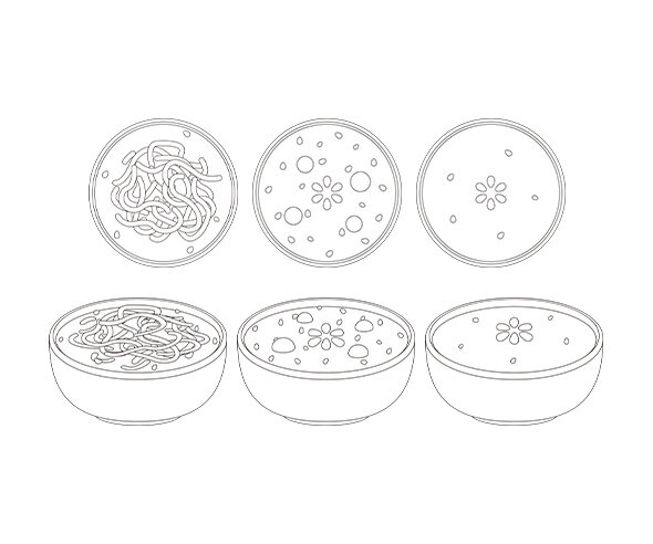 팥죽, 팥칼국수 색칠 모음