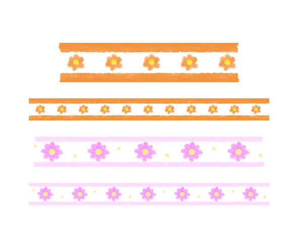 꽃 마스킹 테이프