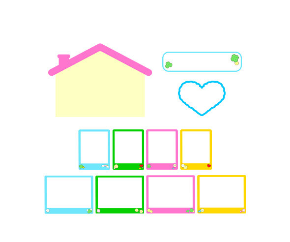 가족사진판 (집) (문구없음)