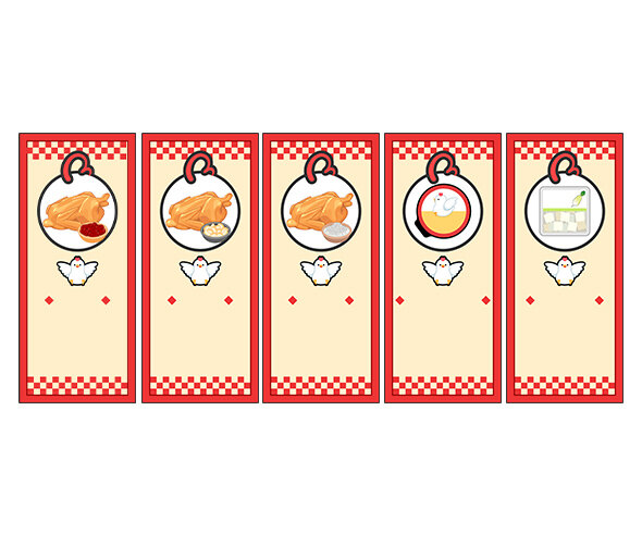 통닭 트럭 개별 메뉴판(문구없음)