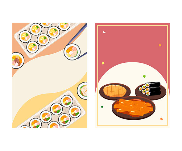 김밥가게 포스터 (문구없음)