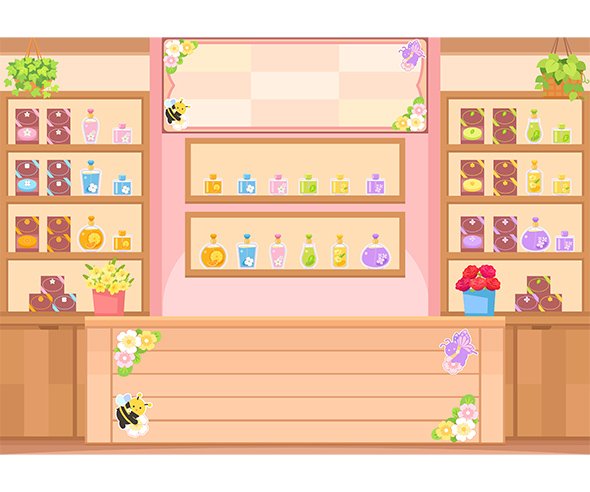 봄향기 가게 배경 