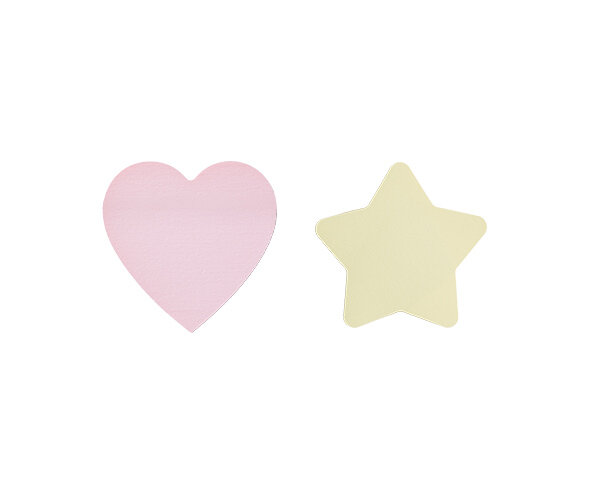 별, 하트 메모지