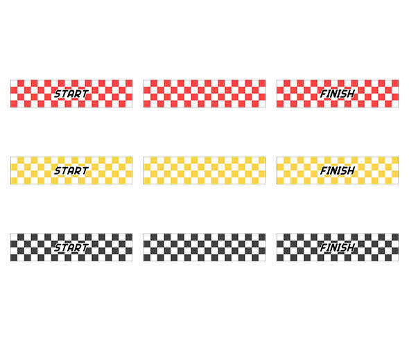 자동차 경주 라인(START, FINSH, 기본)