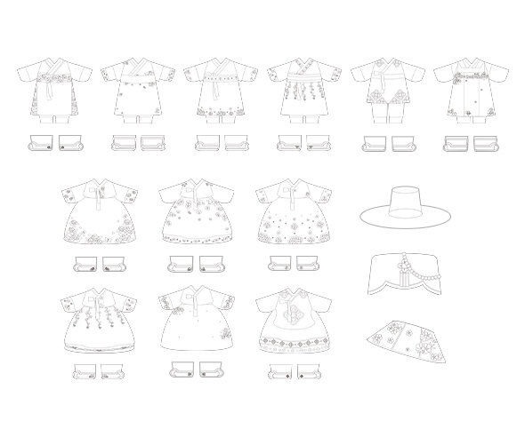 한복 색칠 모음