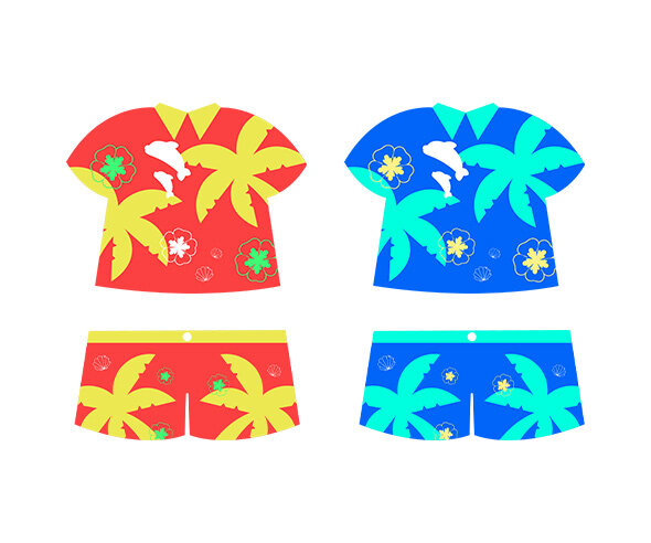 옷(하와이안 셔츠, 바지)