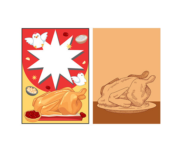 통닭 트럭 광고 포스터(문구없음)