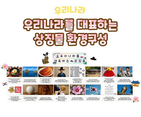 우리나라를 대표하는 상징물 환경구성