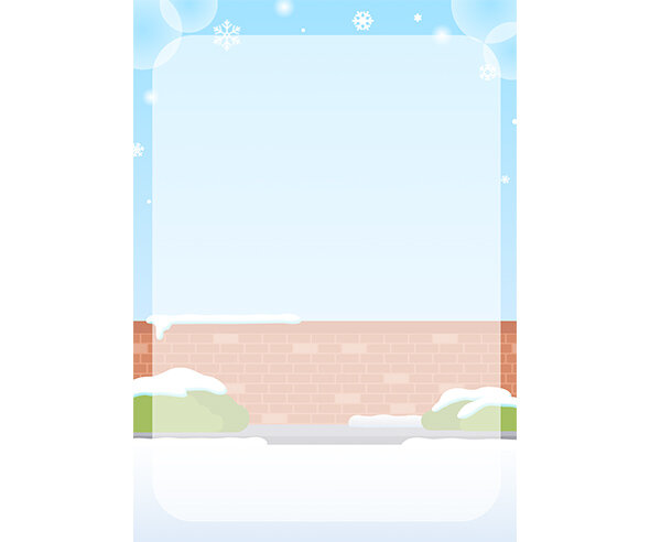 겨울 담벼락 테두리