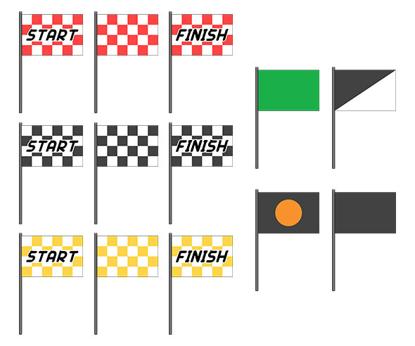 자동차 경주 깃발