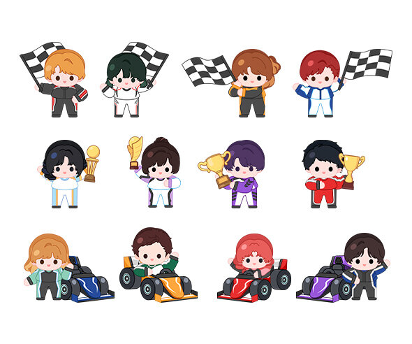 자동차 경주하는 아이