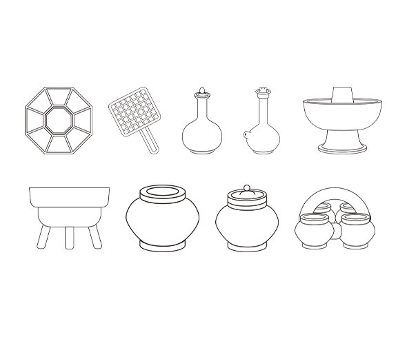 궁중요리 도구 색칠 모음