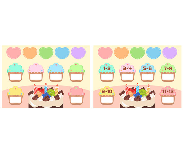 생일판 (컵케이크) (문구없음)