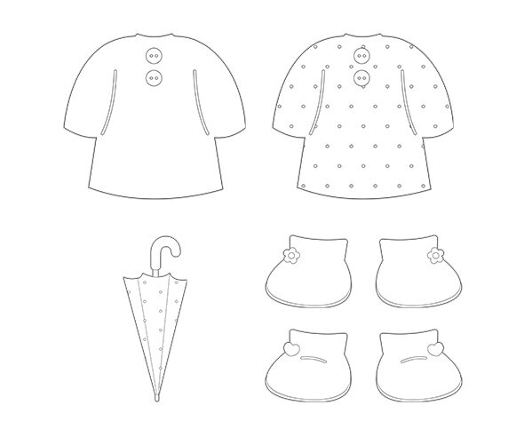 우비, 장화, 우산 색칠 모음