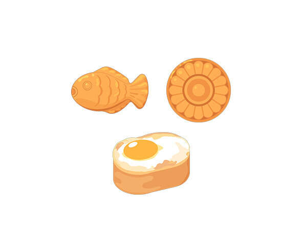 붕어빵, 국화빵, 계란빵