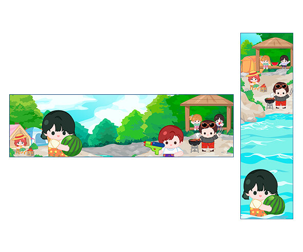 신나는 촌캉스 가로 세로 배너(문구없음)