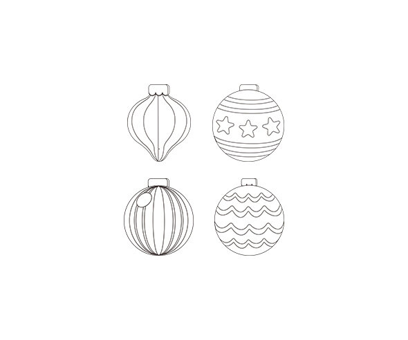 크리스마스 오너먼트 (트리장식) 색칠 모음4