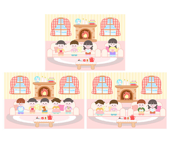 겨울 포근한 집 배경