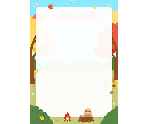 가을 숲 테두리