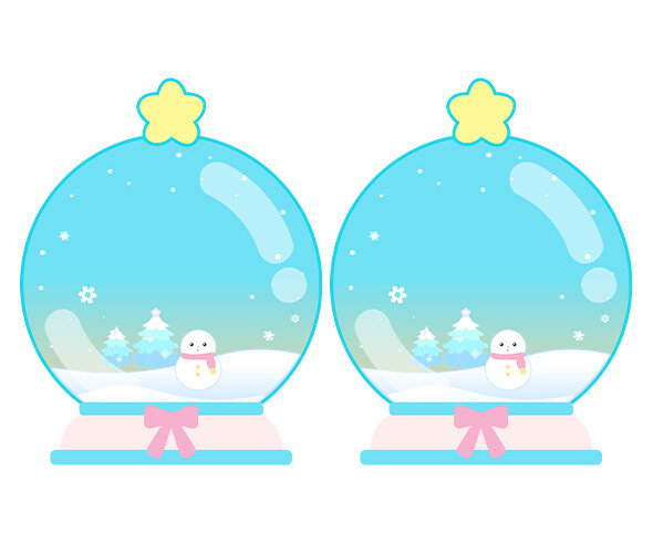 [개별도안] 겨울이 왔어요 스노우볼 가랜드