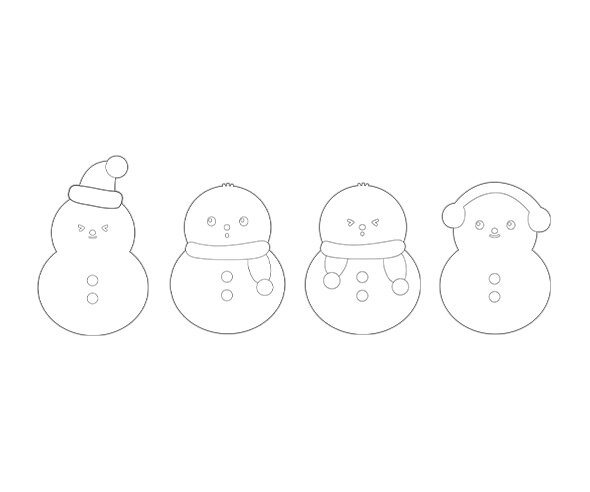 눈사람 색칠 모음