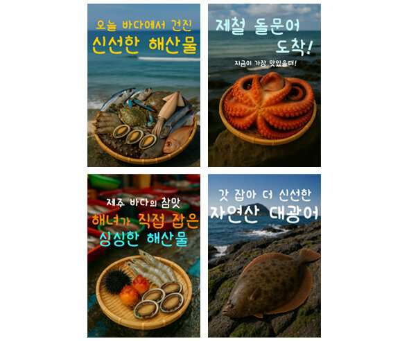 해산물 판매 광고 포스터
