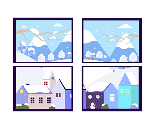 계절 창문 만들기 (겨울)