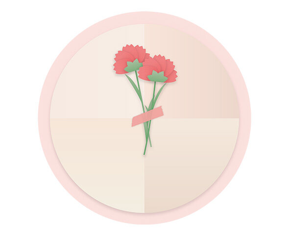 카네이션 라벨 (문구없음)